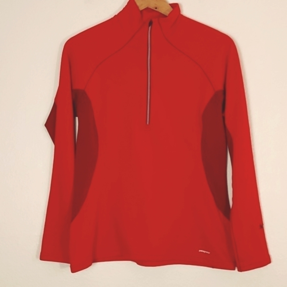Patagonia Womens Capilene 3 Polartec 1/2 Zip Pullover Red Size Medium